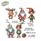 Dwarves and Santa Claus  Stamp Set YX1538