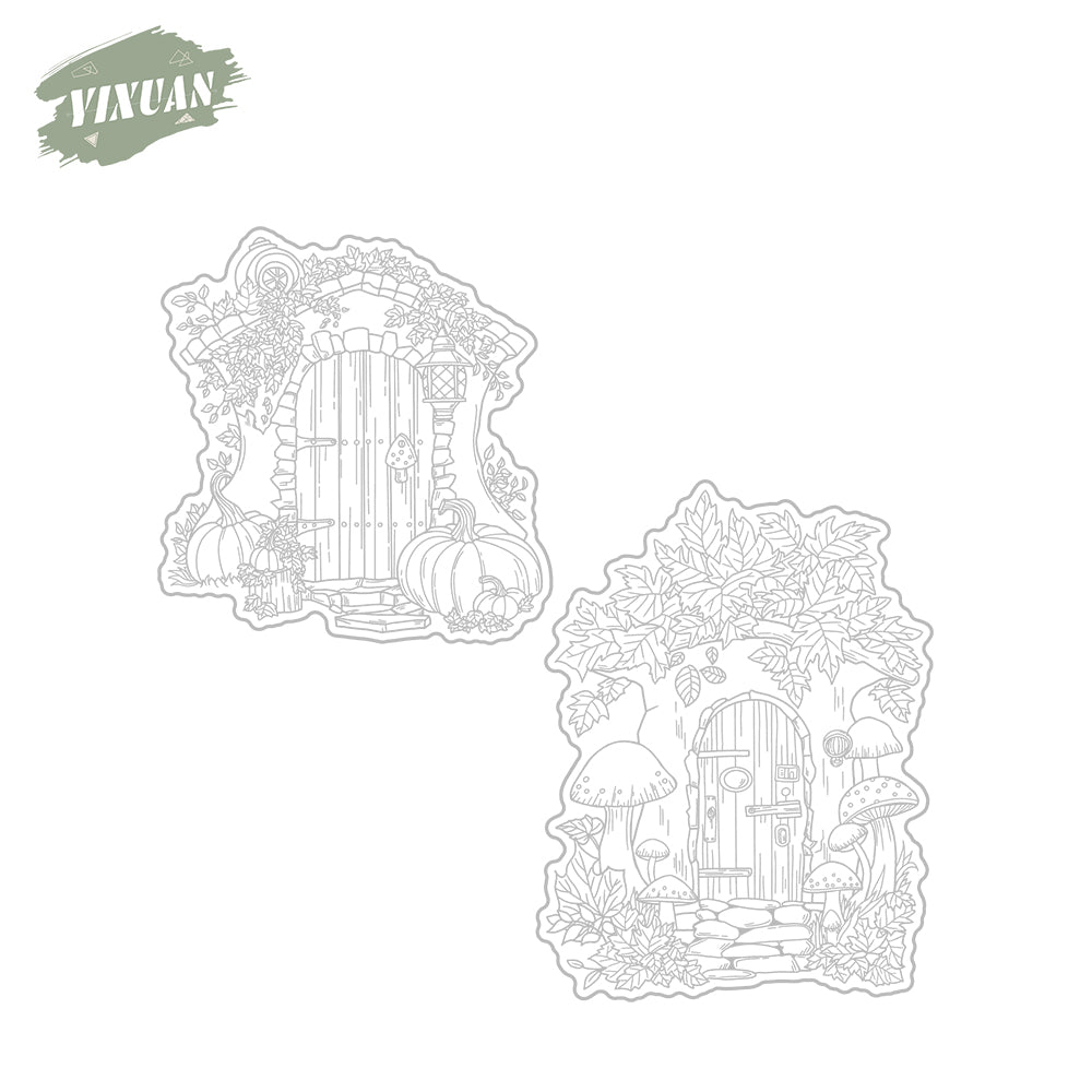 Mushroom Door Cutting Dies And Stamp Set YX1457-S+D