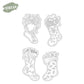 Christmas Decorations Cutting Dies And Stamp Set YX1506-S+D