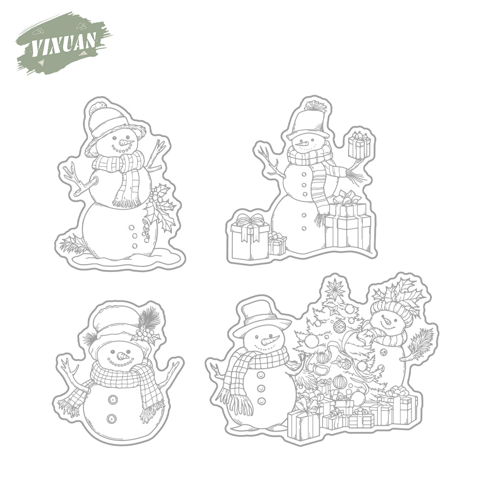 Snowman Cutting Dies And Stamp Set YX1533-S+D