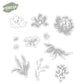 Painted Flowers Floral Cutting Dies And Stamp Set YX1226-S+D