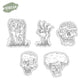 Happy Halloween Ghost Skull Grave Cutting Dies And Stamp Set YX1313-S+D