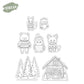 Christmas Animal House Cutting Dies And Stamp Set YX1555-S+D