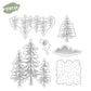 Trees and Forests Cutting Dies And Stamp Set YX1474-S+D