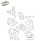 Halloween materials Cutting Dies And Stamp Set YX1428-S+D