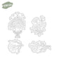 Beautiful Flower Floral Retro Cutting Dies And Stamp Set YX1387-S+D