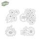 Blooming Daisy Flowers In Bottle Cutting Dies And Stamp Set YX1385-S+D