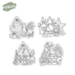 Christmas Decorative Ornaments Cutting Dies And Stamp Set YX1581-S+D