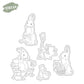 Kawaii Rabbits Life And Carrot Cutting Dies And Stamp Set YX1242-S+D