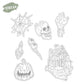 Halloween materials Cutting Dies And Stamp Set YX1434-S+D