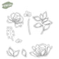 Watercolor Flower Cutting Dies And Stamp Set YX1526-S+D