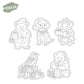Animals in Christmas Cutting Dies And Stamp Set YX1527-S+D