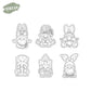 Easter Cartoon Dwarf  Cutting Dies And Stamp Set YX1586-S+D