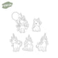 Cute Cartoon Colorful Unicorns Cutting Dies And Stamp Set YX1331-S+D
