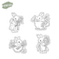 Easter Rabbit Cup Flower Cutting Dies And Stamp Set YX1588-S+D