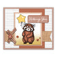 Cute Little Animals Holding Flowers And Flower Clear Stamp YX1260-S