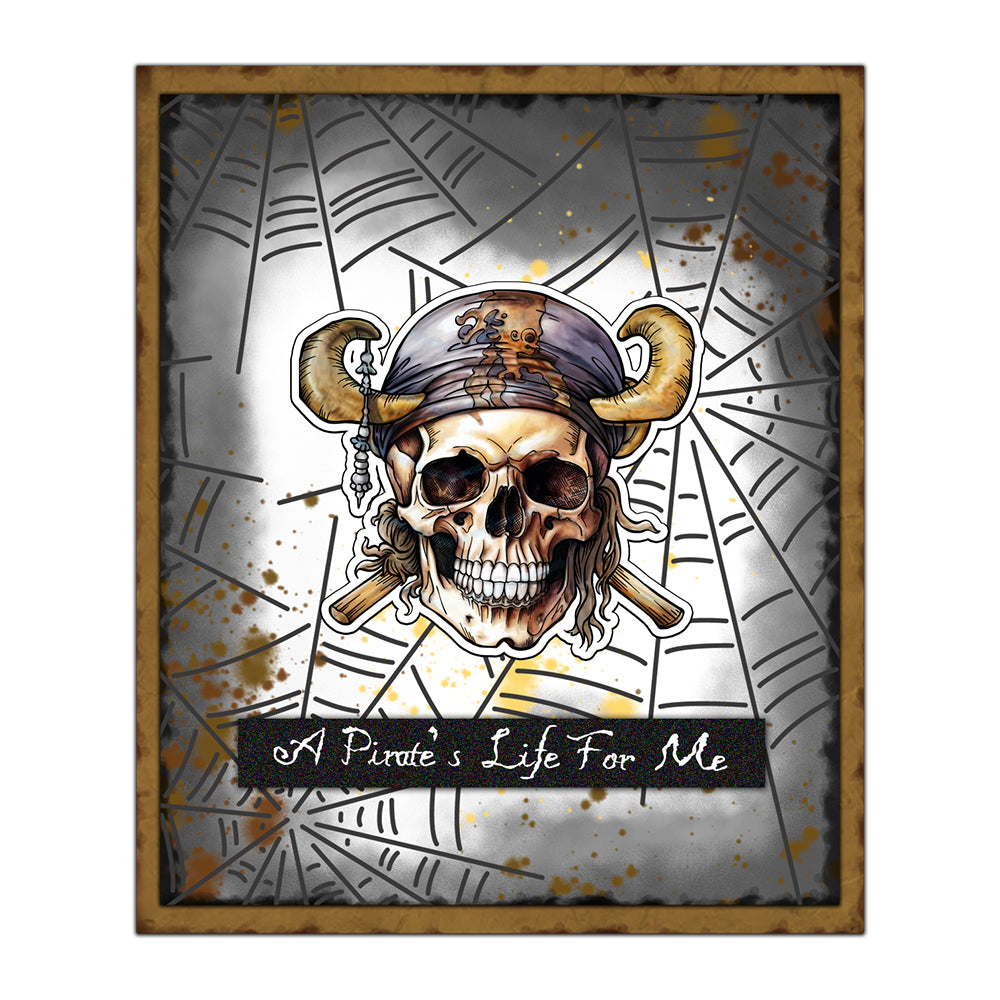 Skull Pirate Treasures Happy Halloween Cutting Dies Set YX1409-D