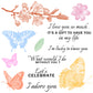Painted Butterfly And Flower Floral Cutting Dies And Stamp Set YX1263-S+D