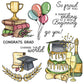 Party Celebrations For Graduation Season Cutting Dies And Stamp Set YX1218-S+D