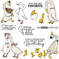 Cute Cartoon Goose Ducks Cutting Dies And Stamp Set YX1298-S+D