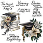 Graduation Season Books And Flowers Decor Cutting Dies And Stamp Set YX1219-S+D