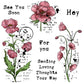 Beautiful Blooming Flowers Floral Clear Stamp YX1250