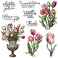 Vintage Vase Blooming Tulips Flowers Cutting Dies Set YX1390-D