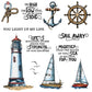 Lighthouse Sailboat Navigation Accessories Cutting Dies And Stamp Set YX1314-S+D