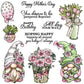 Love Flowers Roses Gnomes Mother's Day Gifts Cutting Dies And Stamp Set YX1230-S+D