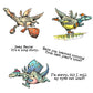 Cute Cartoon Evil Flying Dragons Cutting Dies Set YX1289-D