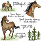 Nature Forest Horse Animals Cutting Dies And Stamp Set YX1249-S+D