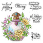 Vintage Perfume Bottle With Floral Decor 4PCS Stencils YX1324-M