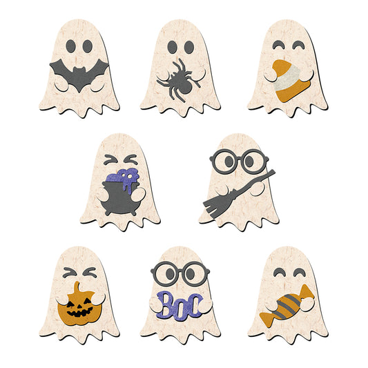 Cute Cartoon Ghosts Happy Halloween Cutting Dies Set YX1391