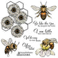 Spring Daisy Flowers And Busy Bees Cutting Dies And Stamp Set YX1213-S+D