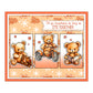 Cute Sporting And Reading Doll Bears Clear Stamp YX1340-S