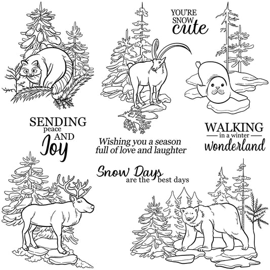 Winter Flora and Fauna Stamps Set YX1556