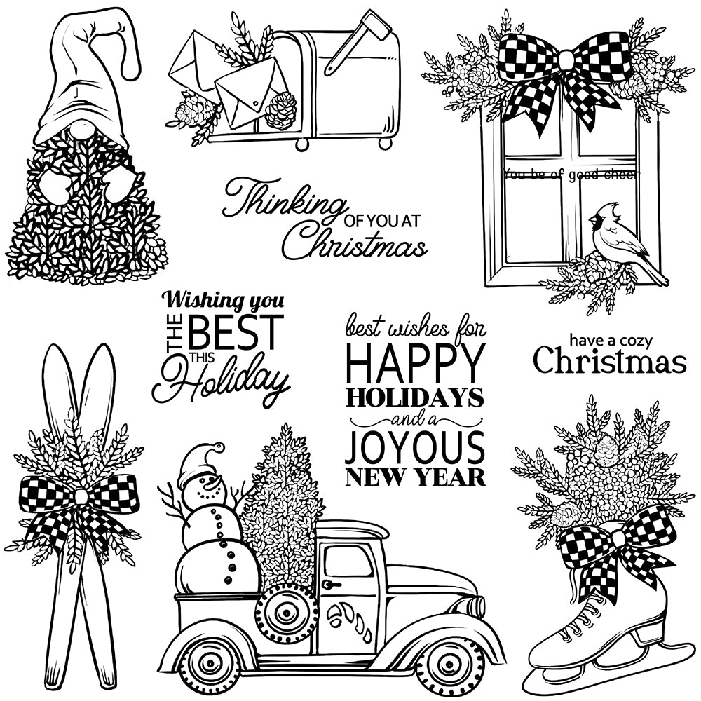 Christmas Decorative Elements Stamp Set YX1560
