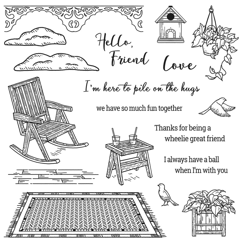 Soft Courtyard Recliner Clear Stamp YX1220-S