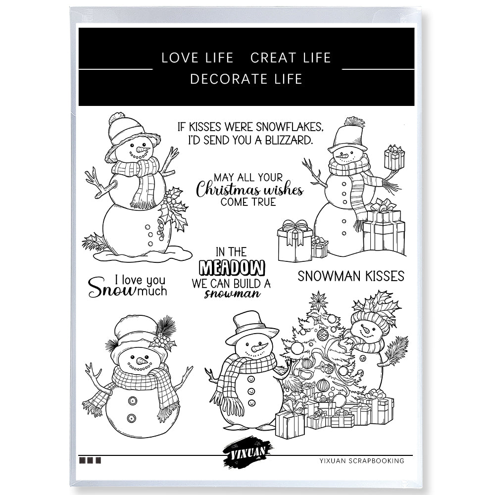 Snowman Cutting Dies And Stamp Set YX1533-S+D