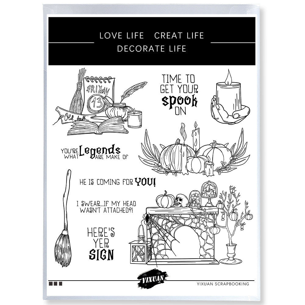 Halloween materials Cutting Dies And Stamp Set YX1430-S+D