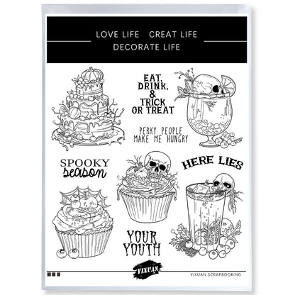 Delicious Cake Cutting Dies And Stamp Set YX1449-S+D