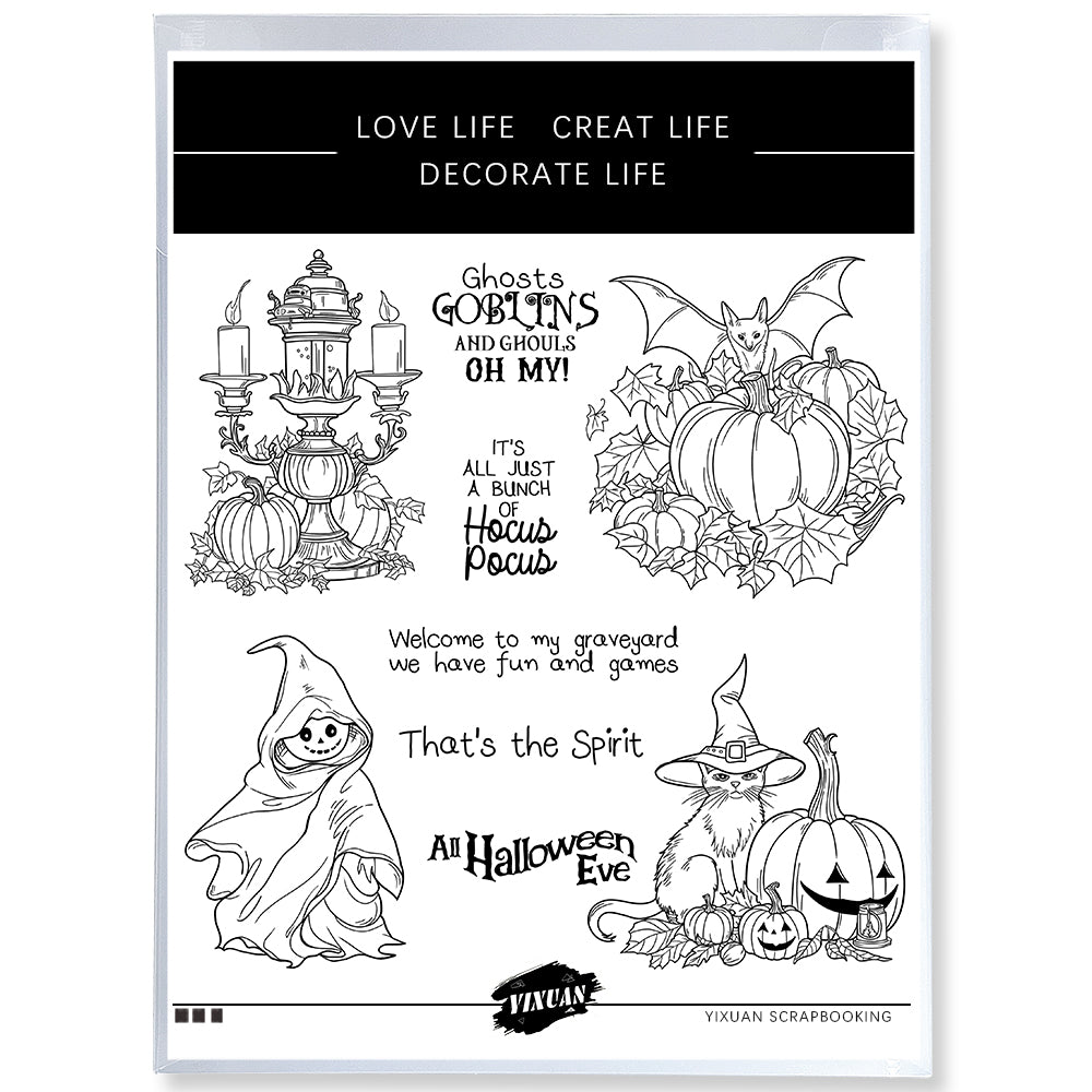 Dwarves and Pumpkins Cutting Dies And Stamp Set YX1459-S+D