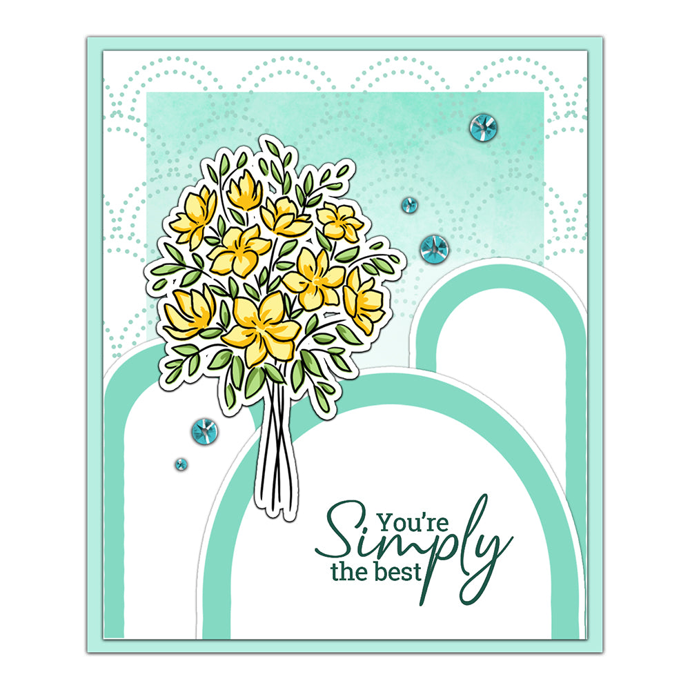 Bunches Of Blooming Flowers Hot Foil Plate YX1321-H