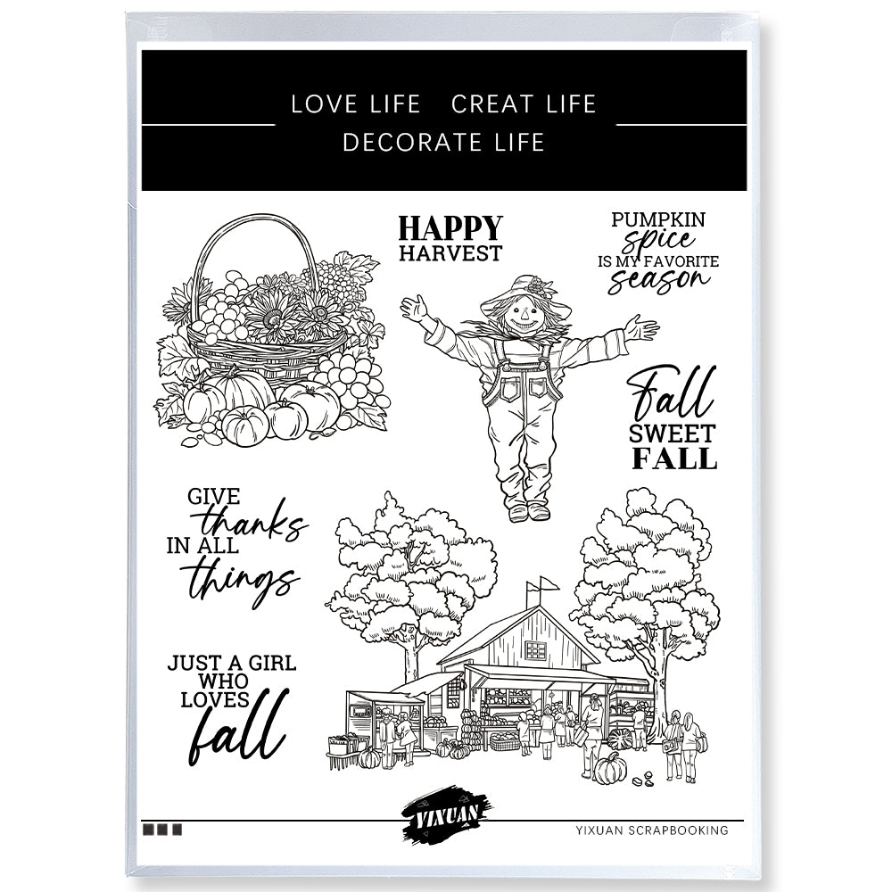 Rural Life Cutting Dies And Stamp Set YX1486-S+D