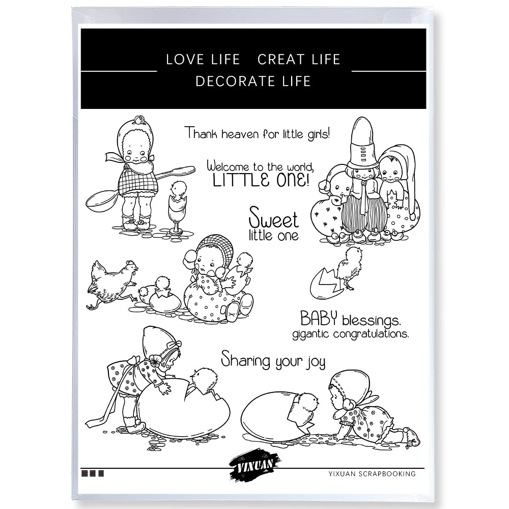 Childhood Life Cutting Dies And Stamp Set YX1489-S+D