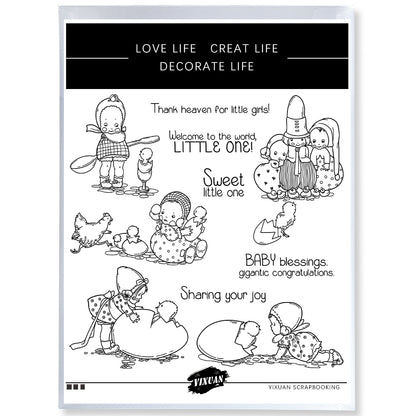 Childhood Life Cutting Dies And Stamp Set YX1489-S+D