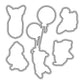 Lovely Kawaii Pet Dogs Holding Balloons Cutting Dies Set YX1299-D
