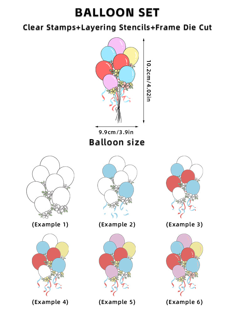 Happy Birthday Decor Balloons Cutting Dies Set YX1320-D