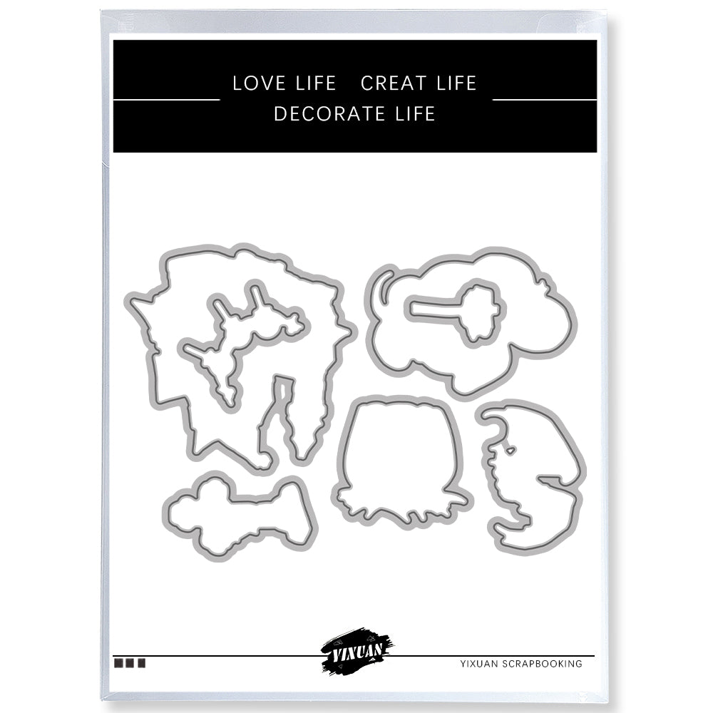 Halloween materials Cutting Dies And Stamp Set YX1429-S+D