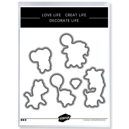 Cute Nature Animals Party Cutting Dies And Stamp Set YX1244-S+D